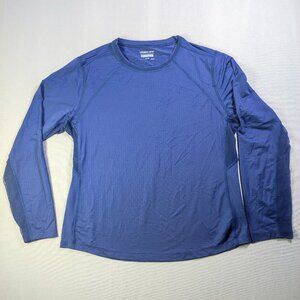 Maggie Lane Ice FX active wear long sleeve shirt women's size XL blue